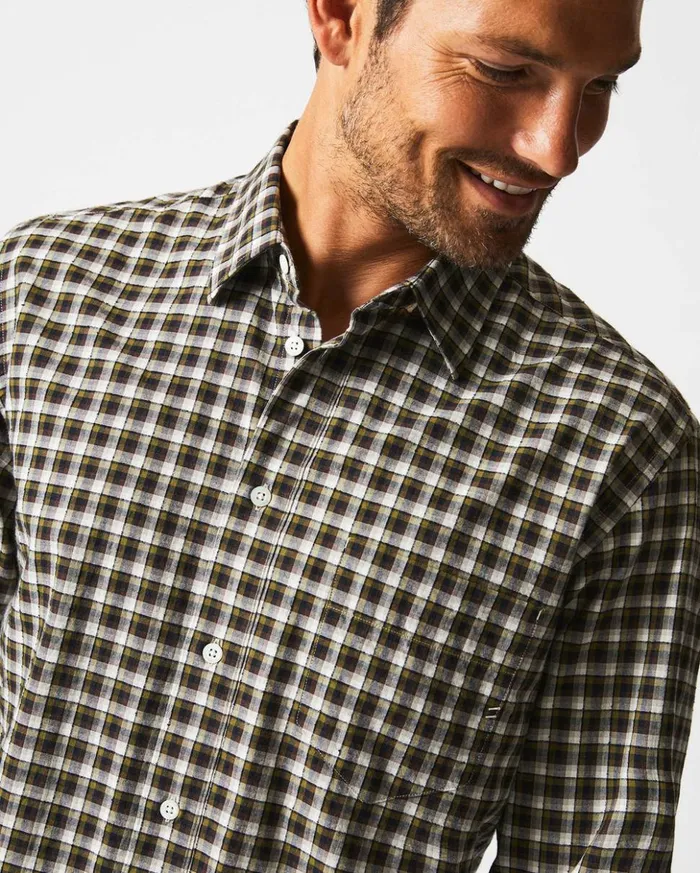 Shirting Men Billy Reid Boucle Check Tuscumbia Shirt Greenblack