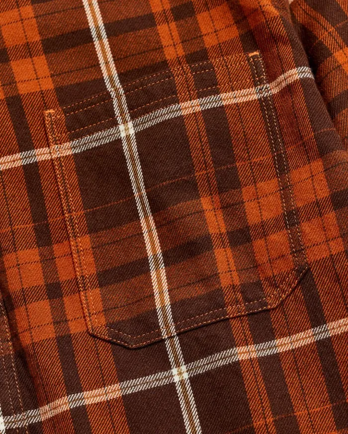 Shirting Men Billy Reid Brushed Bold Plaid Tuscumbia Shirt Orangerust