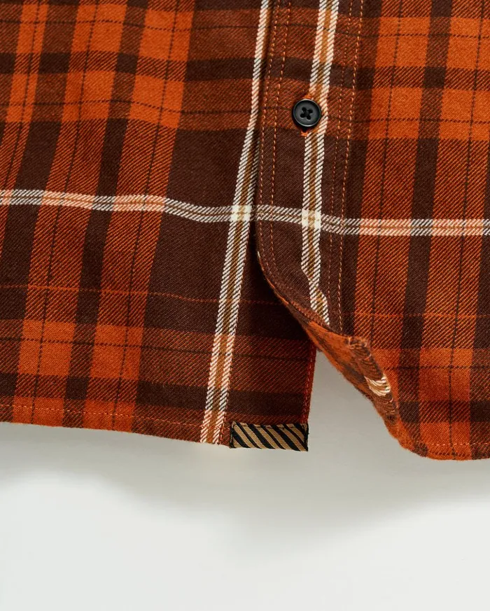 Shirting Men Billy Reid Brushed Bold Plaid Tuscumbia Shirt Orangerust