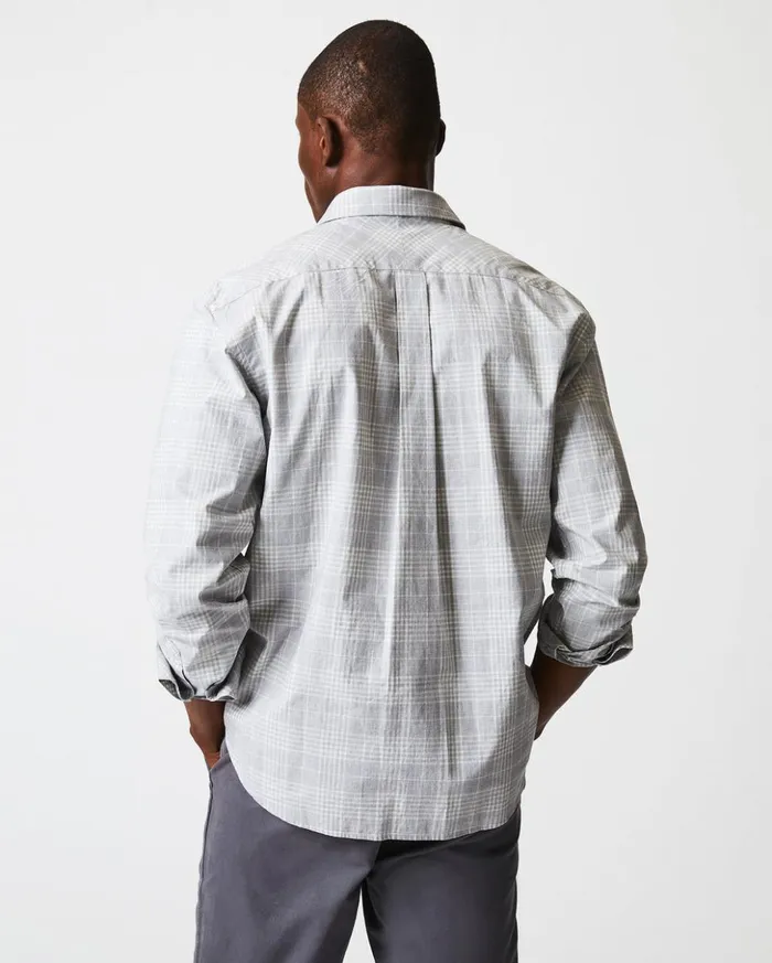 Shirting Men Billy Reid Melange Plaid John T Shirt Grey