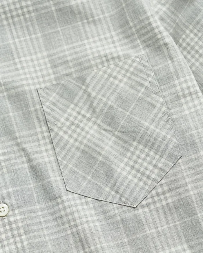 Shirting Men Billy Reid Melange Plaid John T Shirt Grey