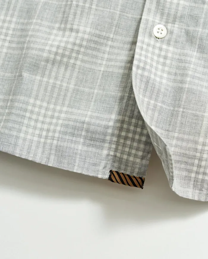 Shirting Men Billy Reid Melange Plaid John T Shirt Grey