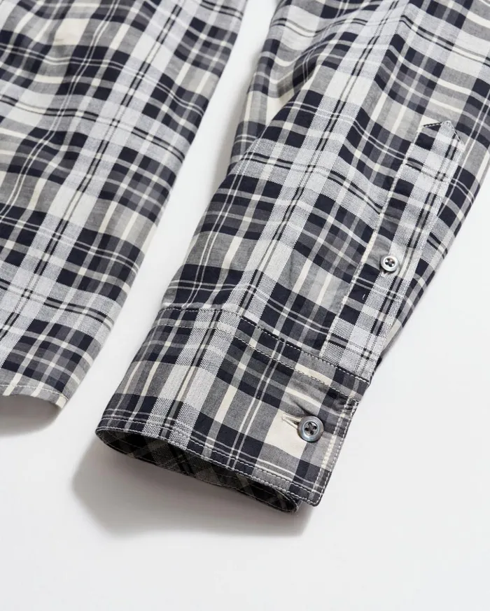 Shirting Men Billy Reid Melange Textural Plaid Tuscumbia Shirt Bd Greyblack