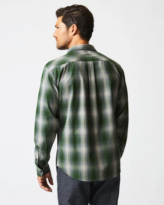 Shirting Men Billy Reid Shadow Plaid Tuscumbia Shirt Greengrey