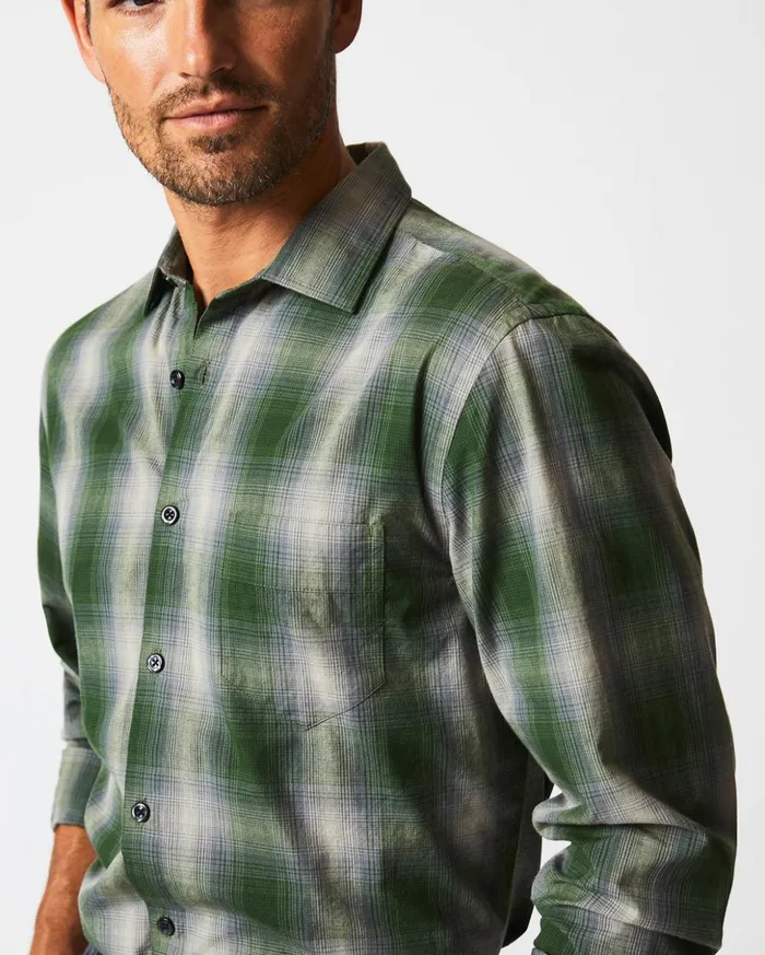 Shirting Men Billy Reid Shadow Plaid Tuscumbia Shirt Greengrey