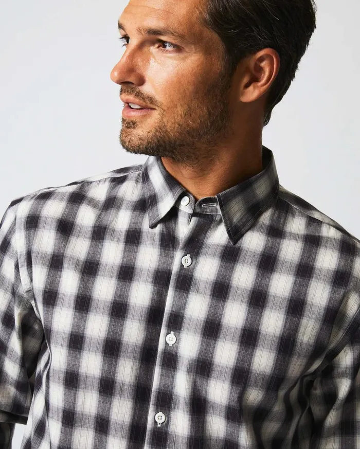 Shirting Men Billy Reid Shadow Plaid Tuscumbia Shirt Hidden Bd Blacknatural