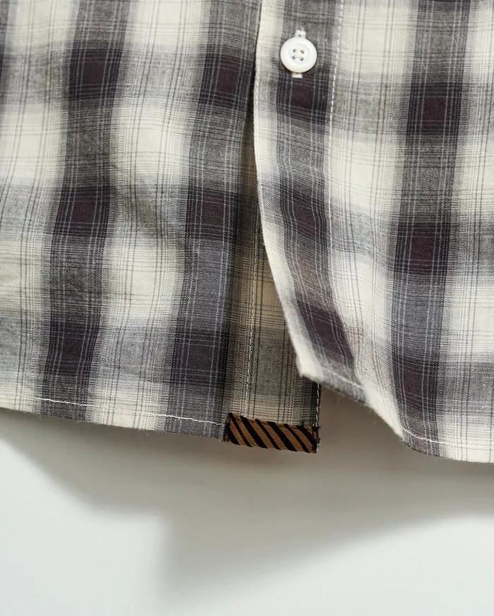 Shirting Men Billy Reid Shadow Plaid Tuscumbia Shirt Hidden Bd Blacknatural