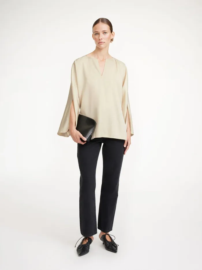 Shirts and Blouses Women By Malene Birger Calias Tunicstyle Blouse Vanilla Cream