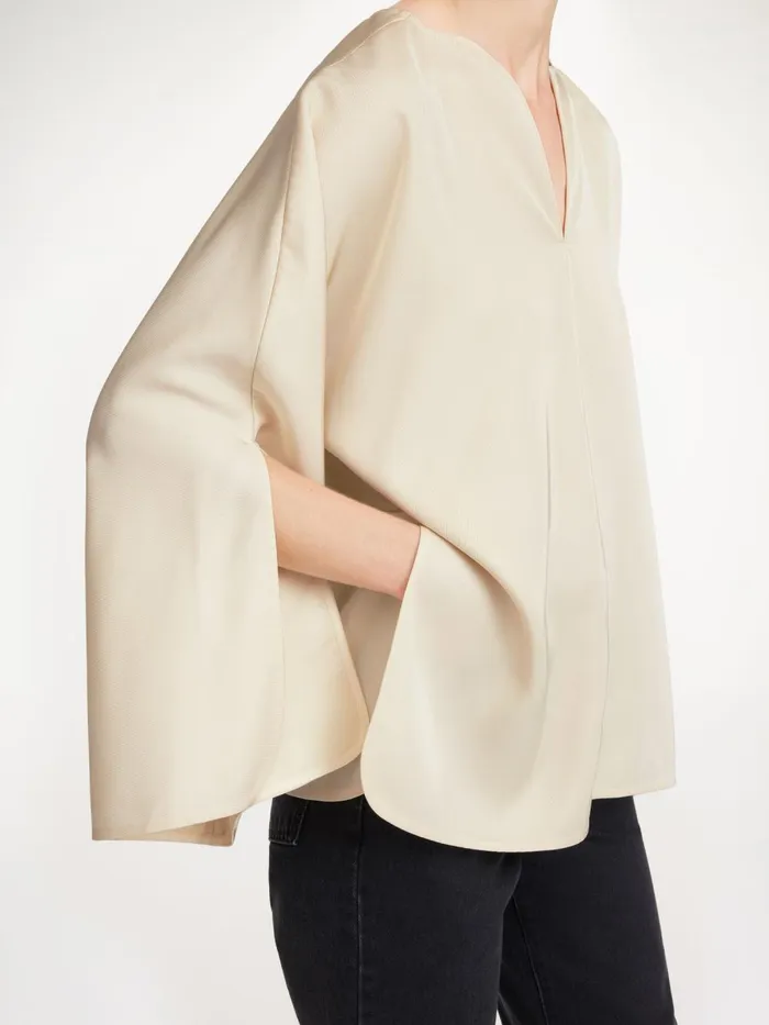 Shirts and Blouses Women By Malene Birger Calias Tunicstyle Blouse Vanilla Cream