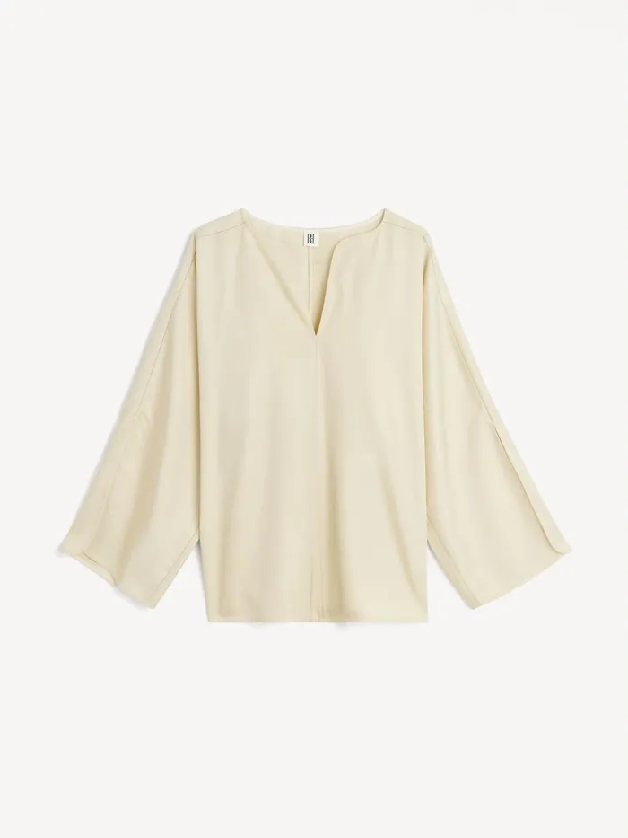 Shirts and Blouses Women By Malene Birger Calias Tunicstyle Blouse Vanilla Cream
