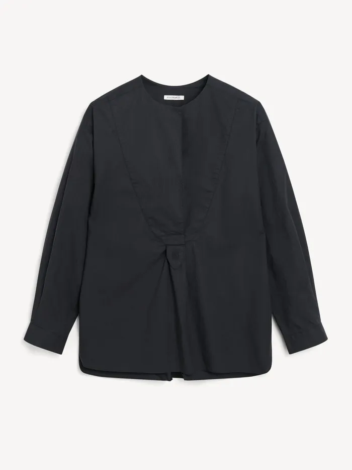 Shirts and Blouses Women By Malene Birger Fayette Organic Cotton Shirt Black Shirts and Blouses Women By Malene Birger Fayette Organic Cotton Shirt Black