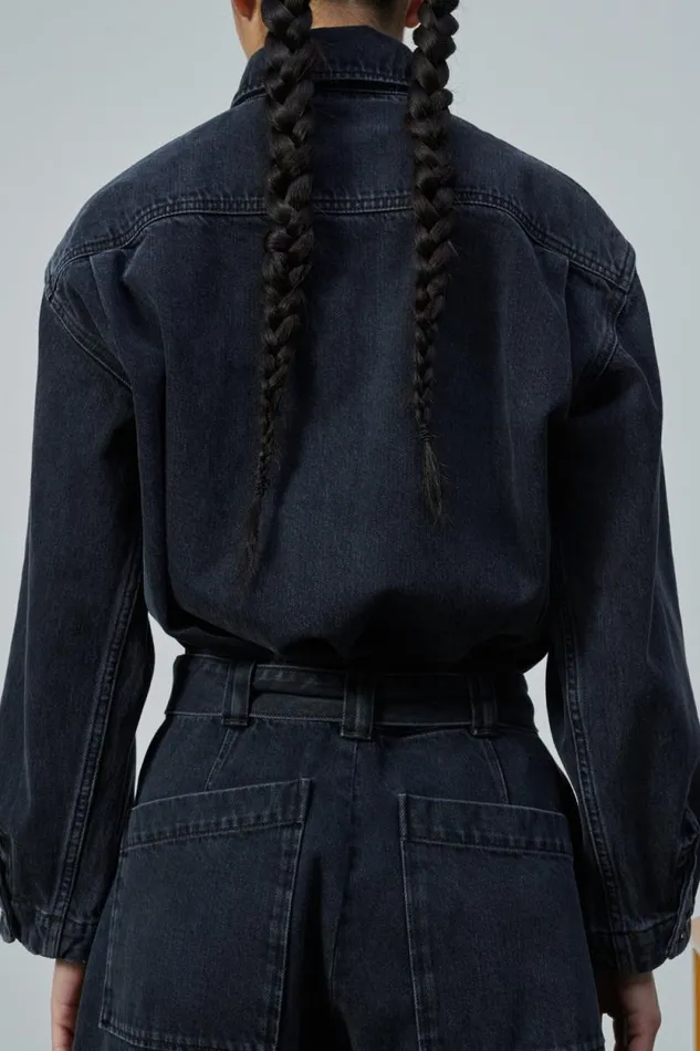 Shirts Women Soeur LION SHIRT Washed Black Denim