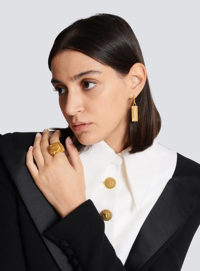 Signature Mesh Ring Gold Women Balmain Fashion Jewelry
