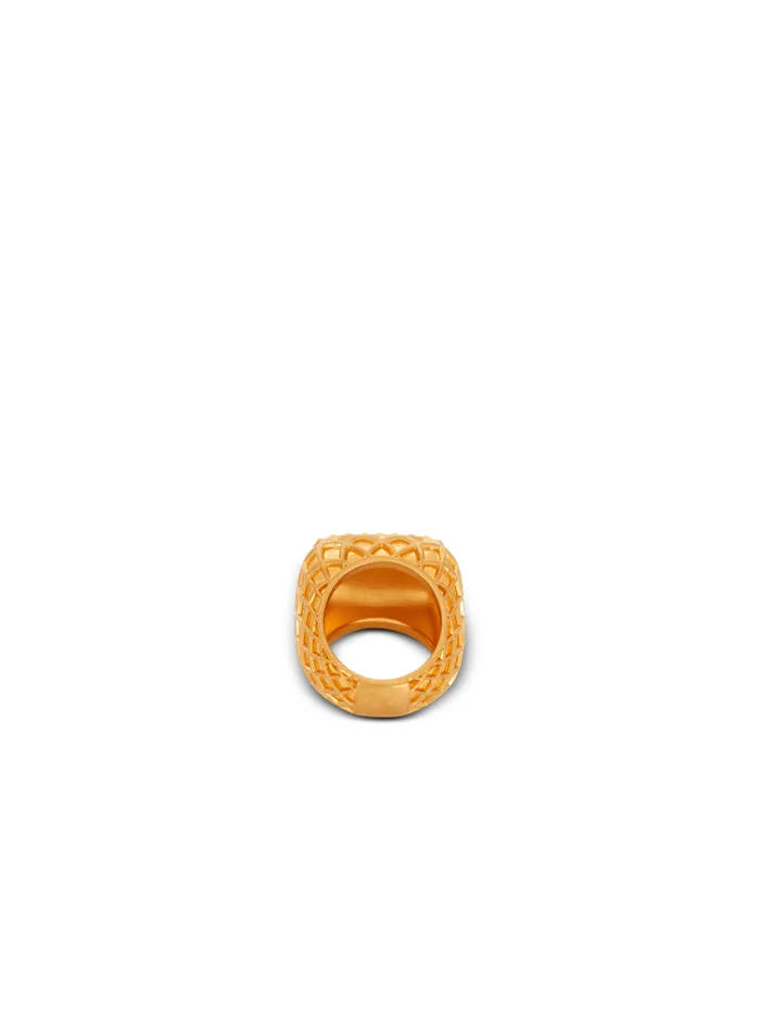 Signature Mesh Ring Gold Women Balmain Fashion Jewelry