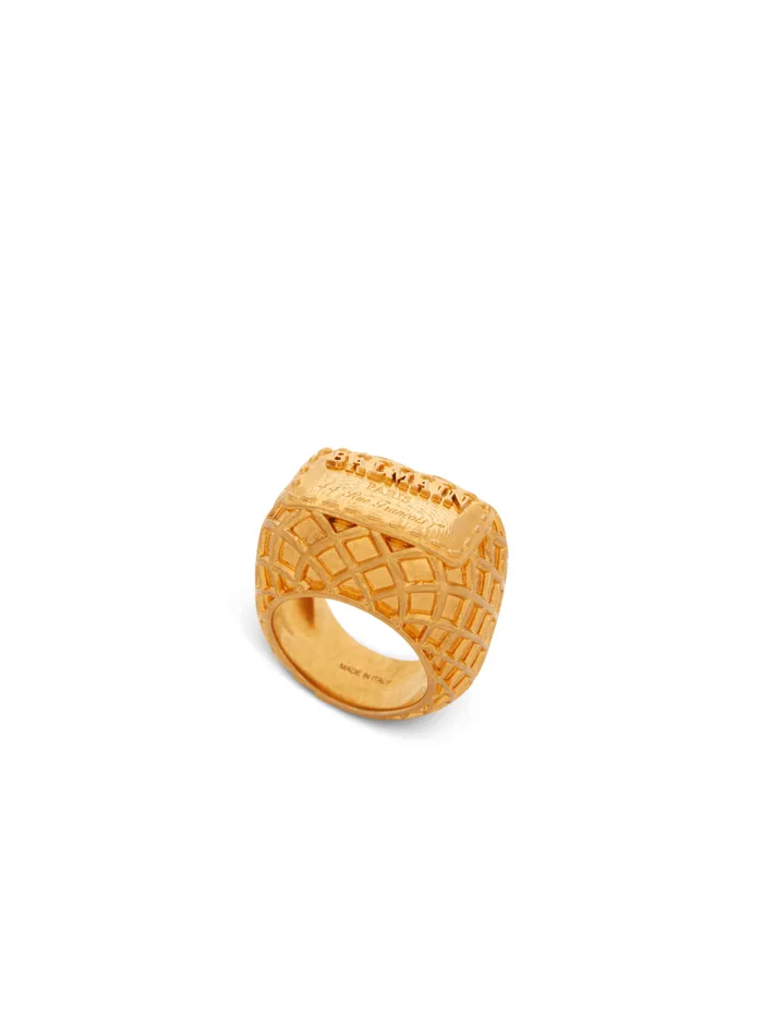 Signature Mesh Ring Gold Women Balmain Fashion Jewelry
