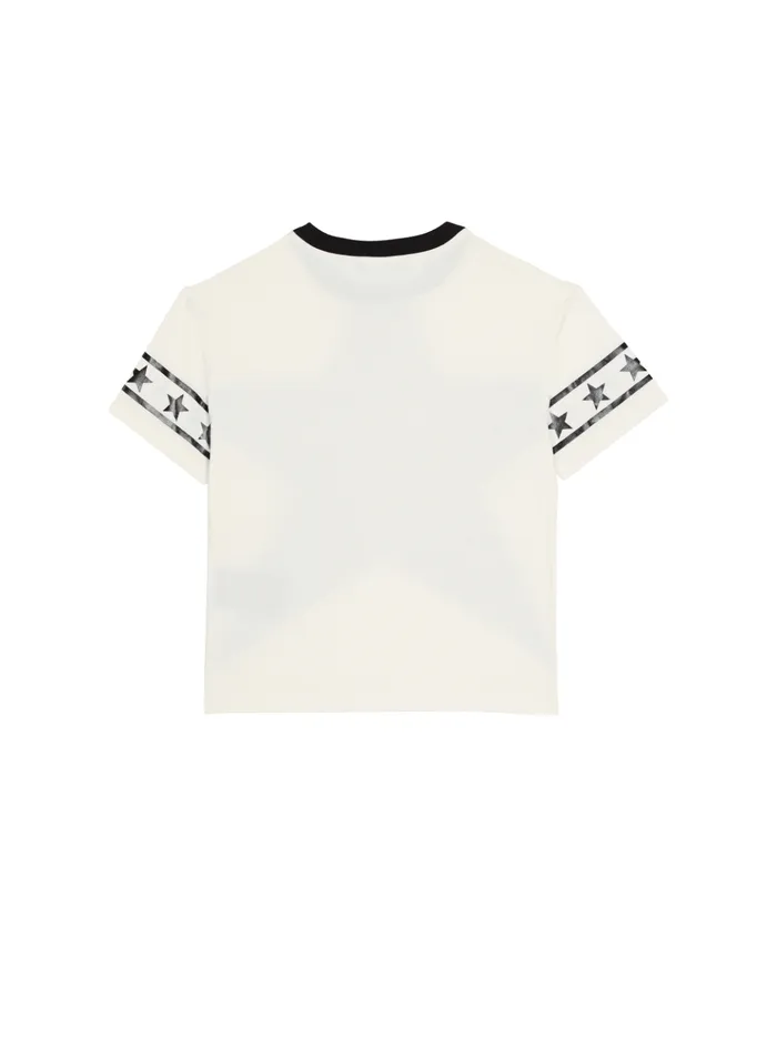 Signature Stars Tshirt White Kids Balmain