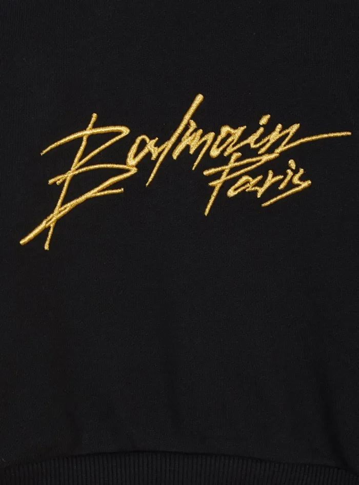 Signature Sweatshirt Black Kids Balmain