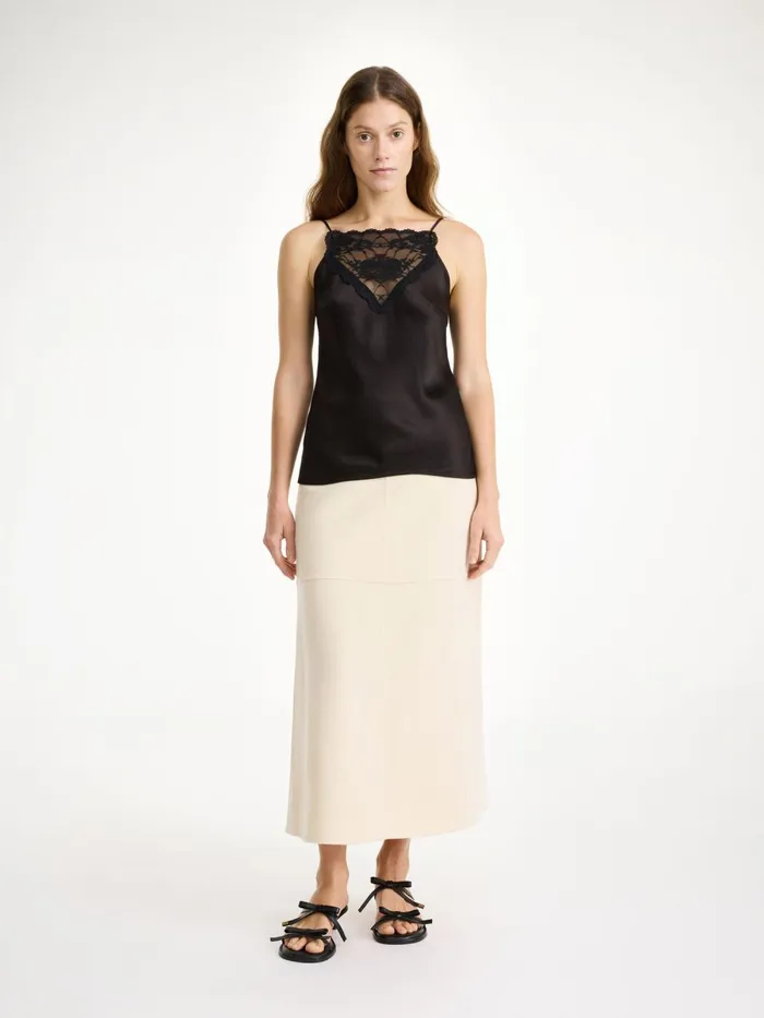 Skirts Women By Malene Birger Angello Wool Midi Skirt Pearl
