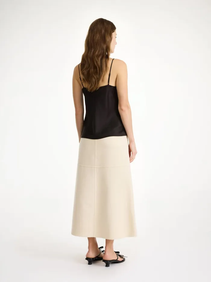 Skirts Women By Malene Birger Angello Wool Midi Skirt Pearl Skirts Women By Malene Birger Angello Wool Midi Skirt Pearl