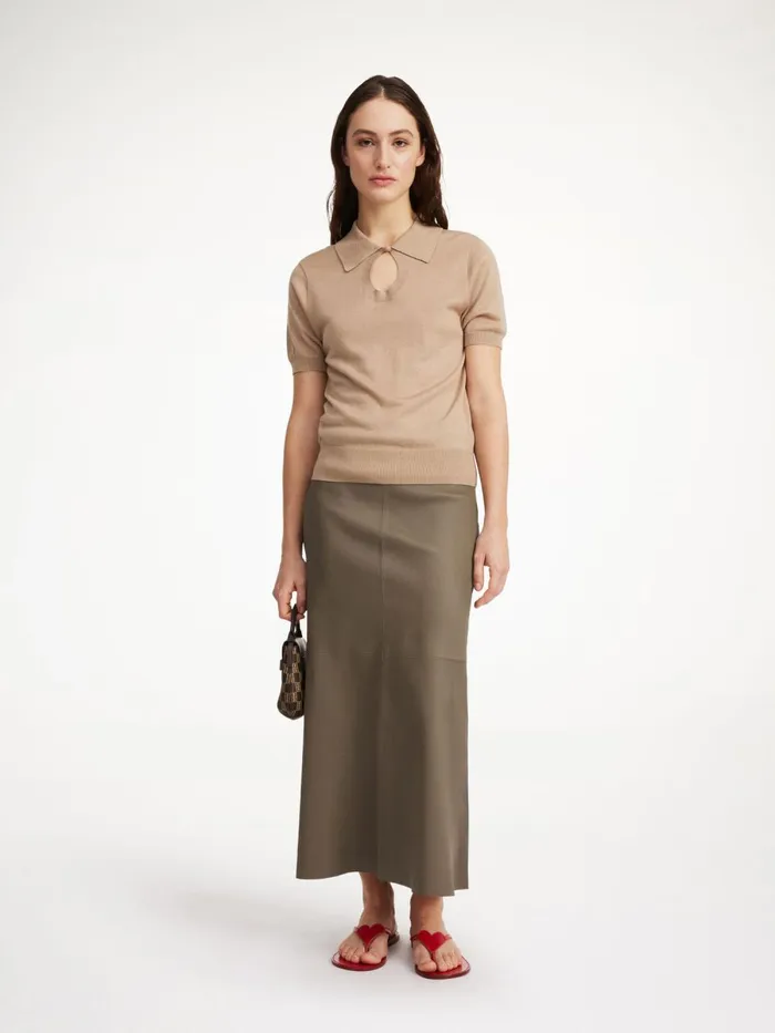 Skirts Women By Malene Birger Simoas Leather Skirt Shitake