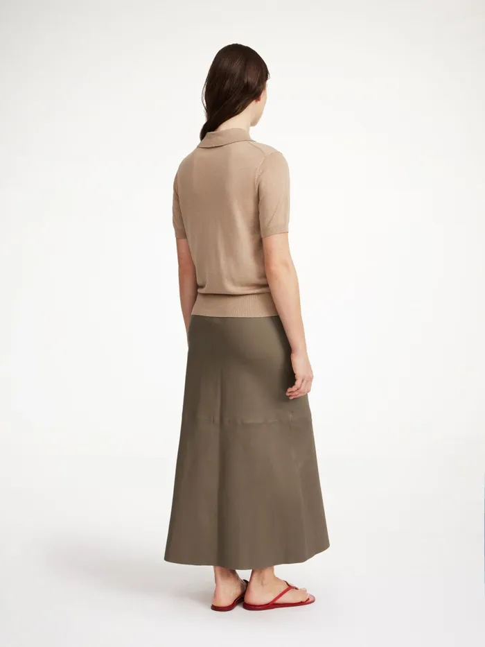 Skirts Women By Malene Birger Simoas Leather Skirt Shitake Skirts Women By Malene Birger Simoas Leather Skirt Shitake