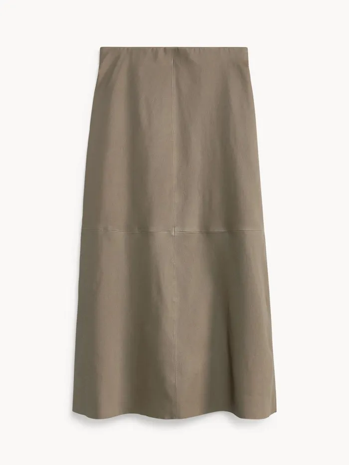 Skirts Women By Malene Birger Simoas Leather Skirt Shitake Skirts Women By Malene Birger Simoas Leather Skirt Shitake