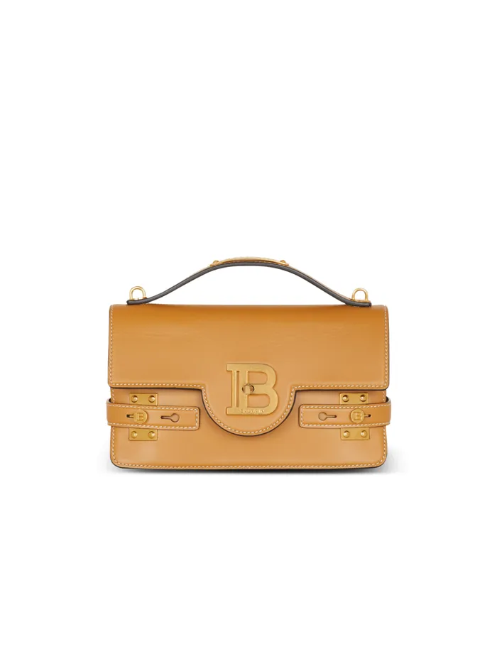 Smooth Leather BBuzz Shoulder 24 Bag Brown Women Balmain Handbags