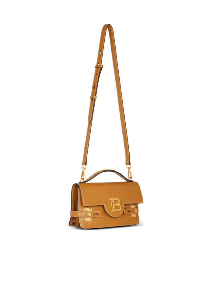 Smooth Leather BBuzz Shoulder 24 Bag Brown Women Balmain Handbags