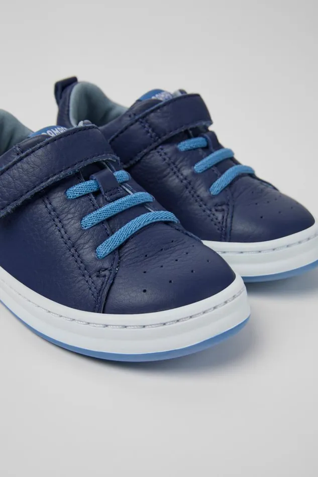 Sneakers Kids Camper Runner Blue Leather Sneakers