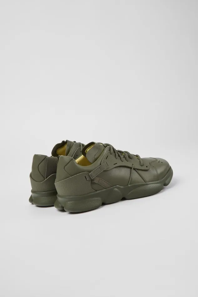 Sneakers Men Camper Karst Green Leather And Textile Sneakers