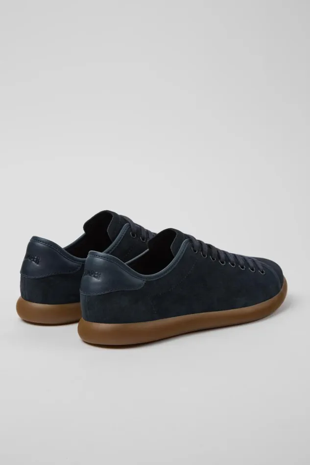 Sneakers Men Camper Pelotas Soller Blue Nubuck And Leather Sneakers