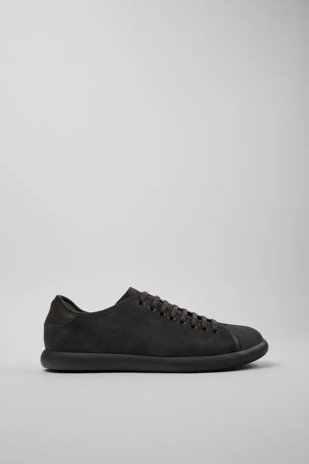Sneakers Men Camper Pelotas Soller Gray Nubuck And Leather Sneakers