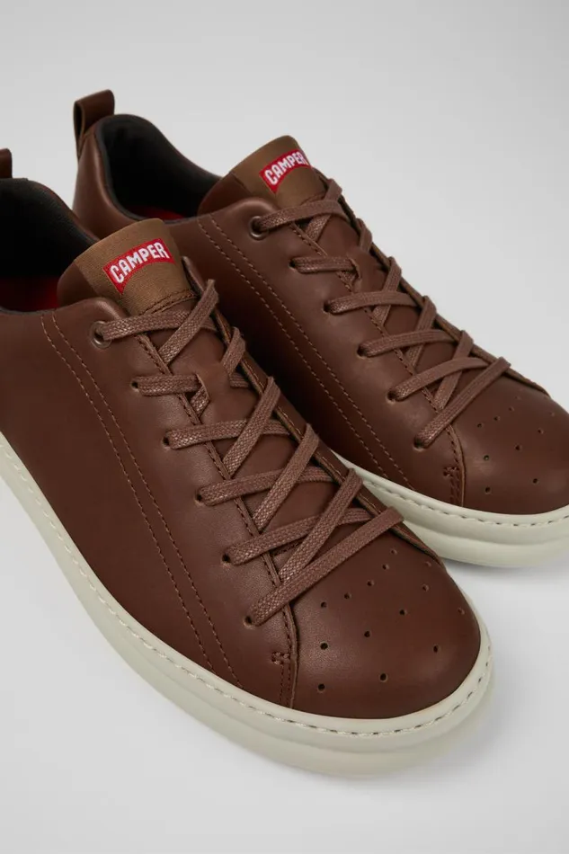 Sneakers Men Camper Runner Brown Leather Sneakers