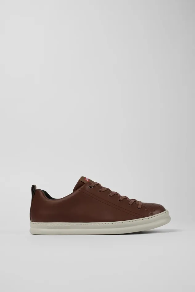 Sneakers Men Camper Runner Brown Leather Sneakers