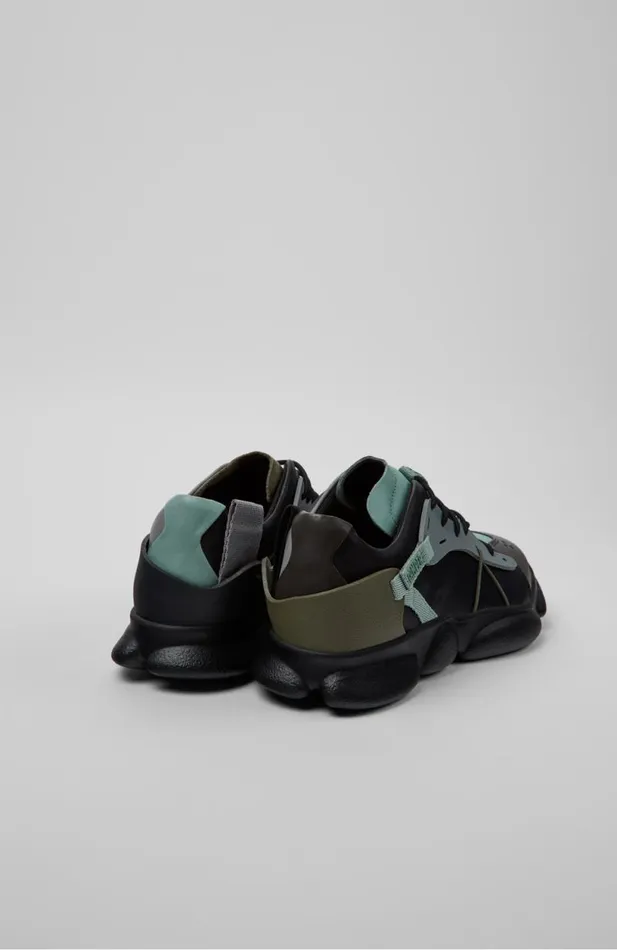 Sneakers Men Camper Twins Multicolor Leather And Textile Sneakers