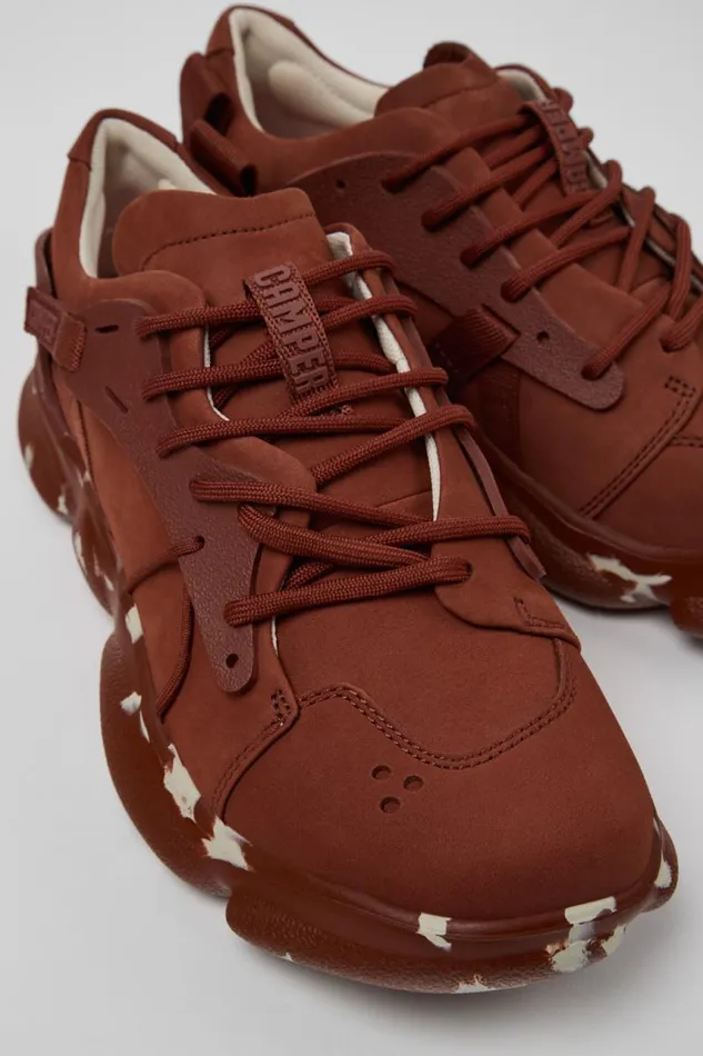 Sneakers Women Camper Karst Red Nubuck And Textile Sneakers Sneakers Women Camper Karst Red Nubuck And Textile Sneakers
