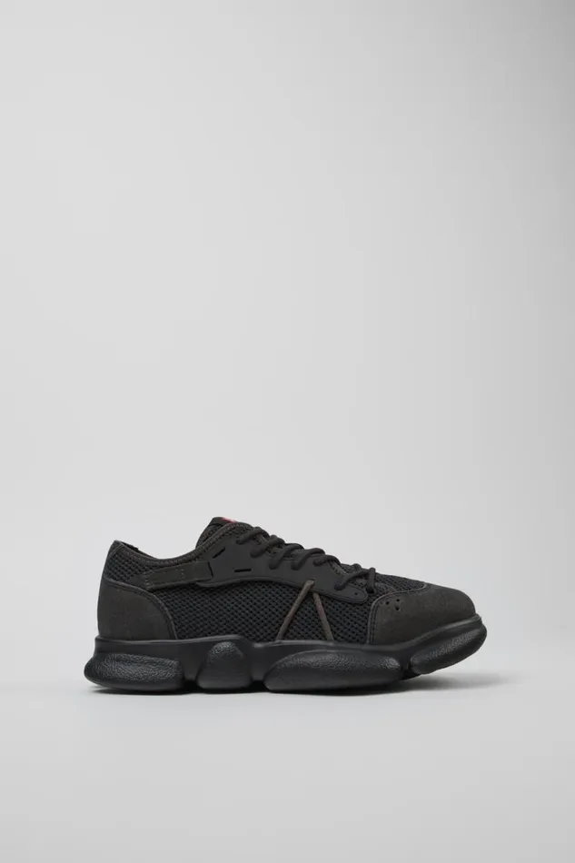Sneakers Women Camper Karst Sorona Gray And Black Textile Sneaker