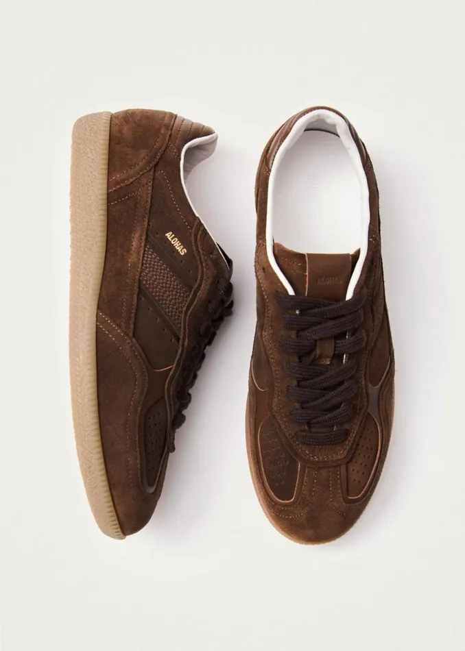 Sneakers WomenMen ALOHAS Tb490 Rife Chocolate Brown Leather Sneakers