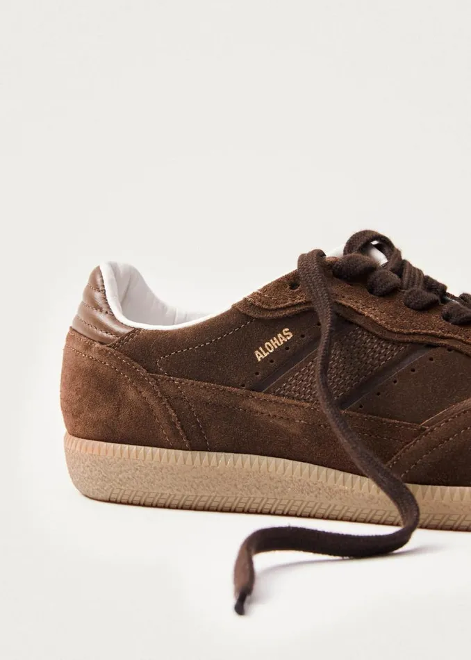 Sneakers WomenMen ALOHAS Tb490 Rife Chocolate Brown Leather Sneakers