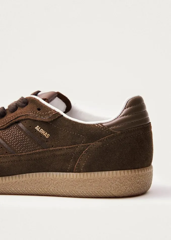 Sneakers WomenMen ALOHAS Tb490 Rife Chocolate Brown Leather Sneakers