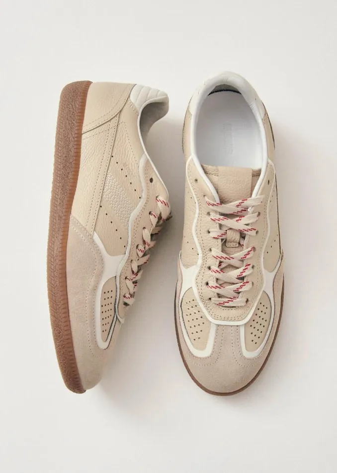 Sneakers WomenMen ALOHAS Tb490 Rife Grain Cream Leather Sneakers