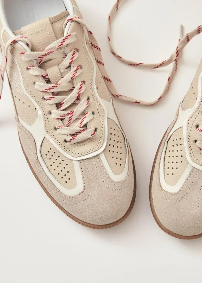 Sneakers WomenMen ALOHAS Tb490 Rife Grain Cream Leather Sneakers