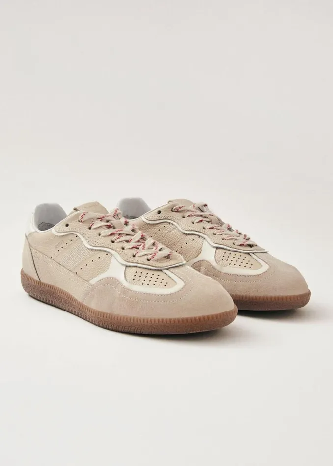 Sneakers WomenMen ALOHAS Tb490 Rife Grain Cream Leather Sneakers