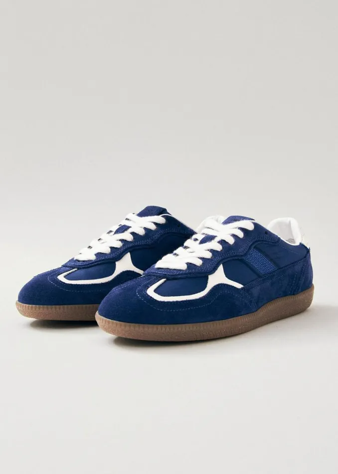 Sneakers WomenMen ALOHAS Tb490 Rife Sheen Blue Leather Sneakers