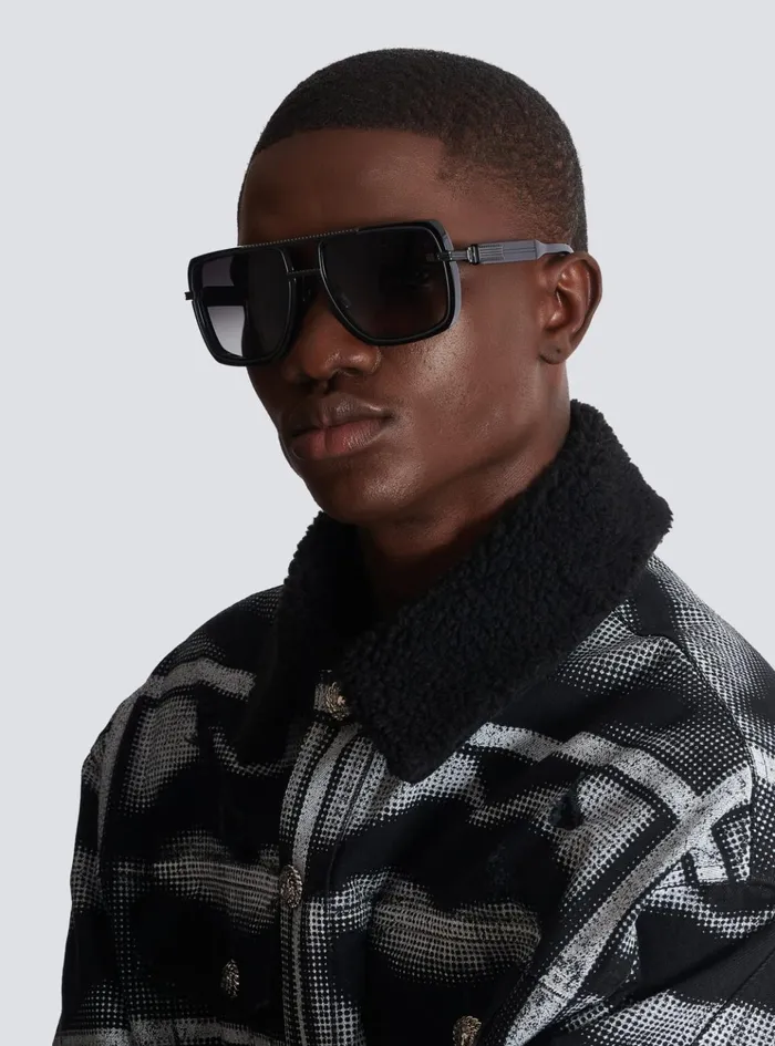 Soldier Sunglasses Black WomenMen Balmain Eyewear