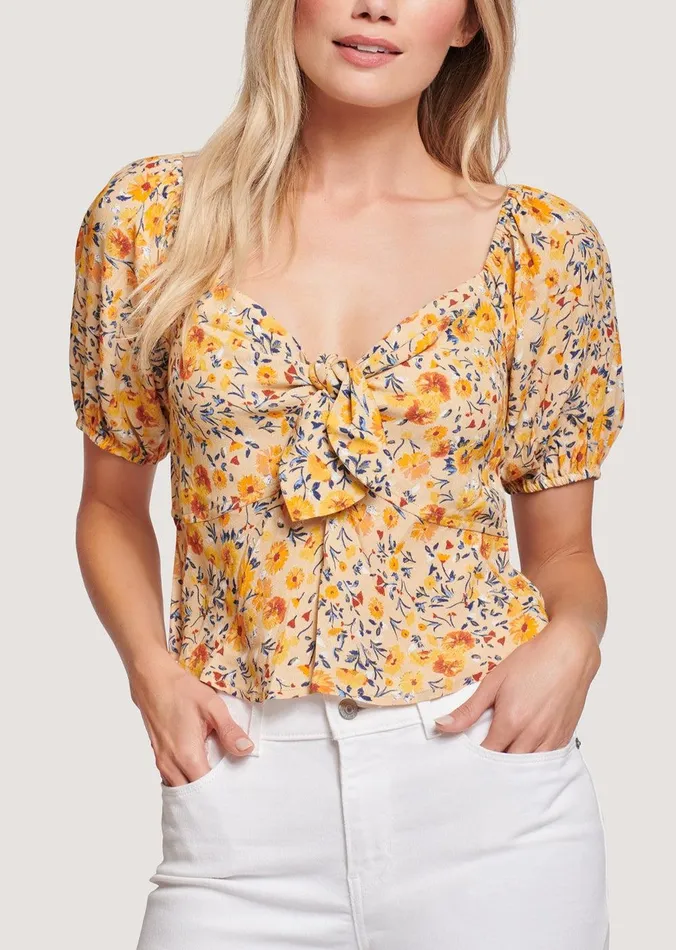 Somerset Top Yellowfloral Women Lost Wander Tops