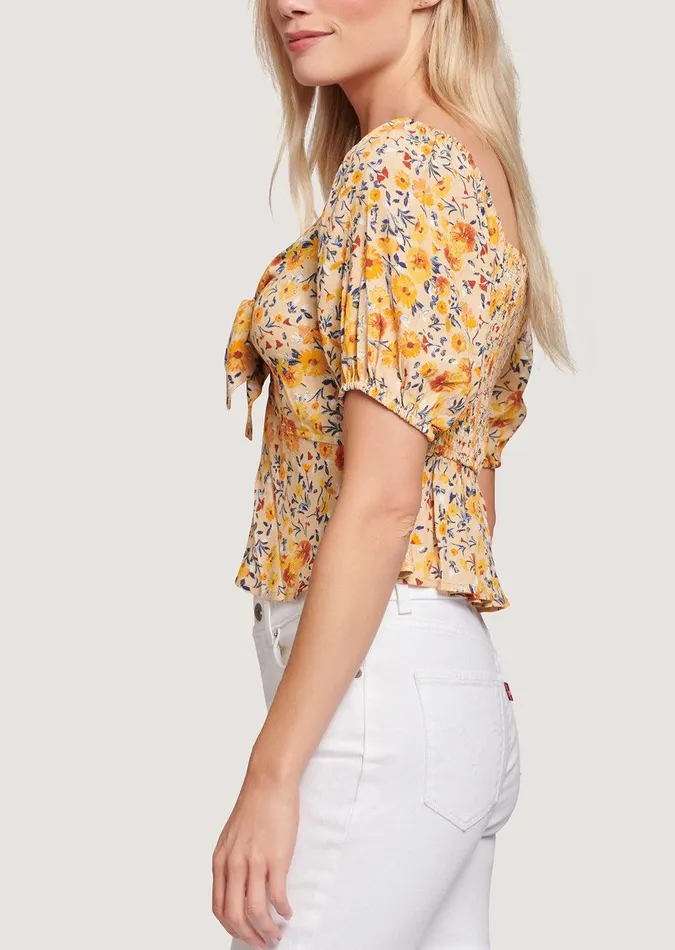 Somerset Top Yellowfloral Women Lost Wander Tops