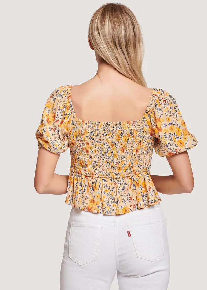 Somerset Top Yellowfloral Women Lost Wander Tops