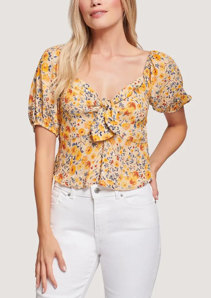 Somerset Top Yellowfloral Women Lost Wander Tops