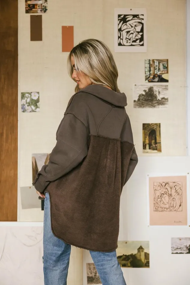 Sophie Cozy Jacket In Brown Brown Women Bohme Outerwear